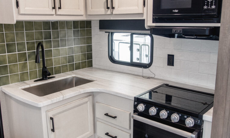 2023 Highland Ridge Open Range 26RLS interior kitchen