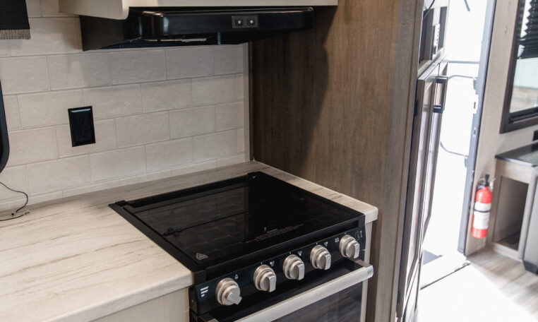 2023 Highland Ridge Open Range 26RLS interior kitchen
