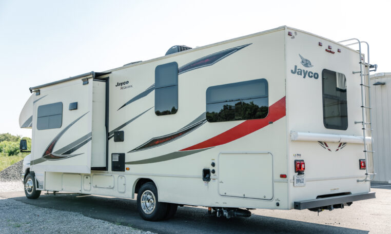 Jayco Redhawk 31xl exterior rear driver side