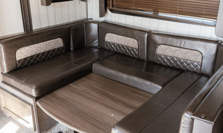 2018 CrossRoads Sunset Trail SS210FK interior kitchen table bed