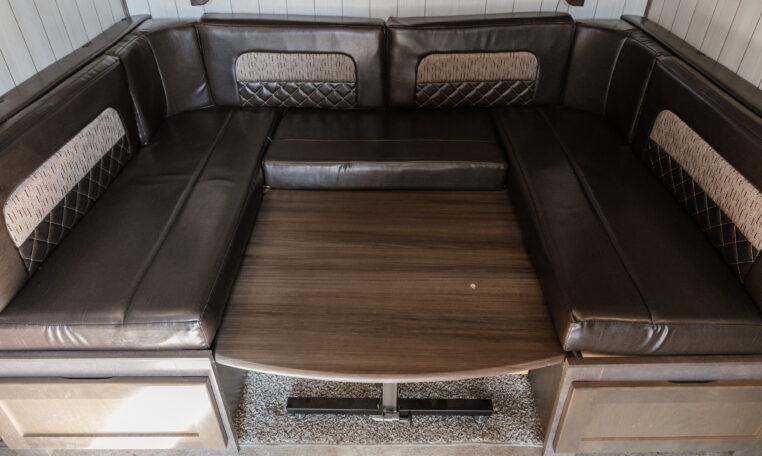 2018 CrossRoads Sunset Trail SS210FK interior kitchen table bed