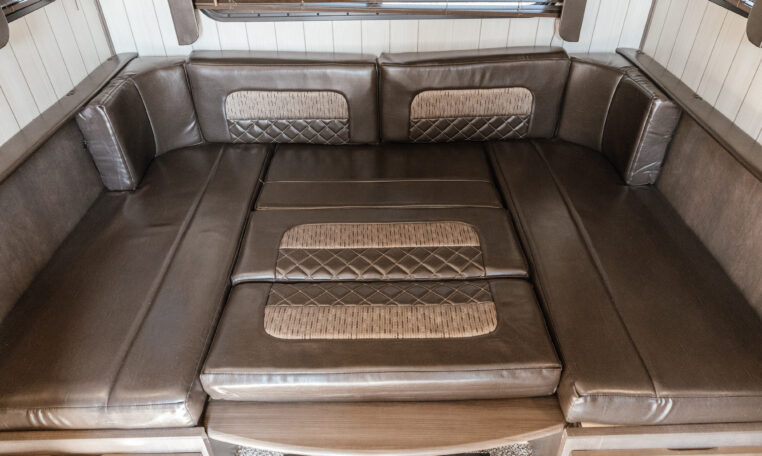 2018 CrossRoads Sunset Trail SS210FK interior kitchen table bed