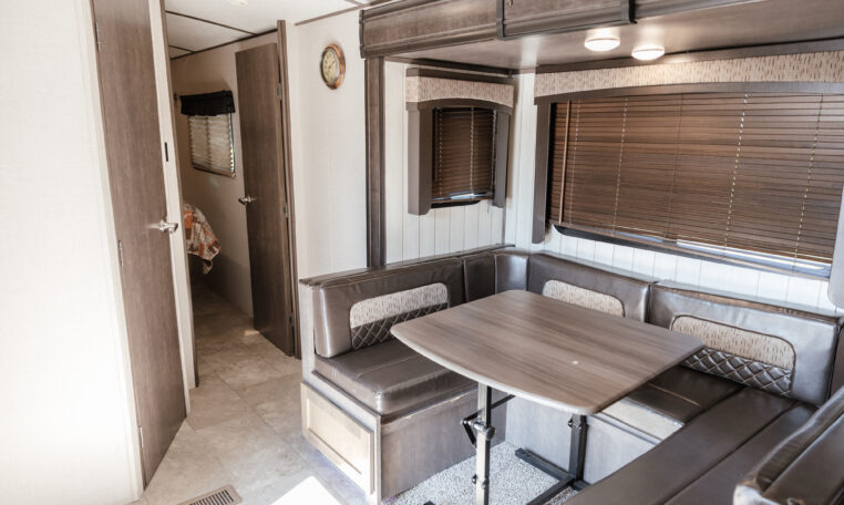 2018 CrossRoads Sunset Trail SS210FK interior dining table